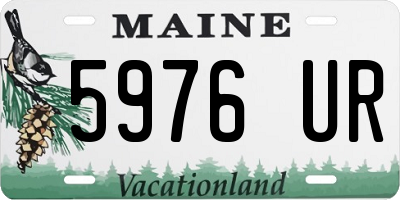 ME license plate 5976UR