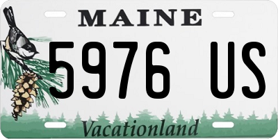 ME license plate 5976US