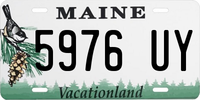 ME license plate 5976UY