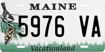 ME license plate 5976VA