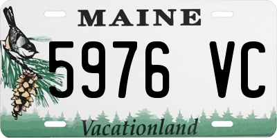 ME license plate 5976VC