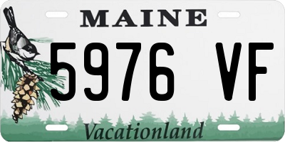 ME license plate 5976VF
