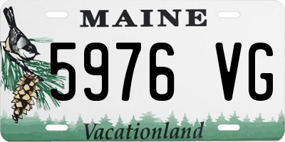 ME license plate 5976VG