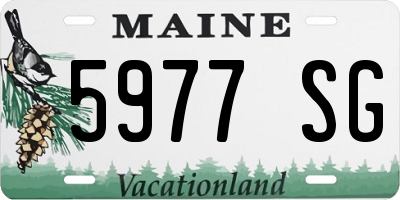 ME license plate 5977SG