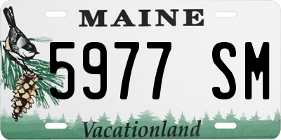 ME license plate 5977SM