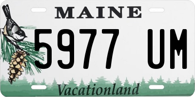 ME license plate 5977UM