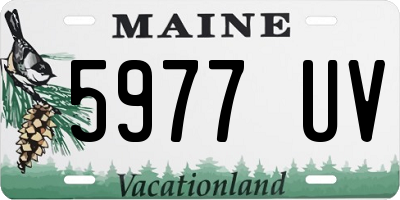 ME license plate 5977UV