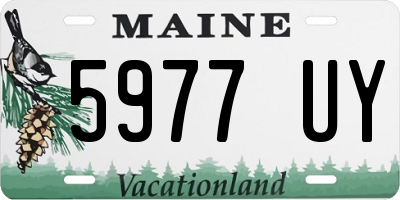 ME license plate 5977UY