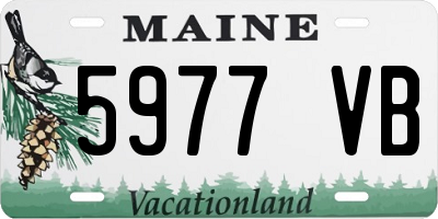 ME license plate 5977VB