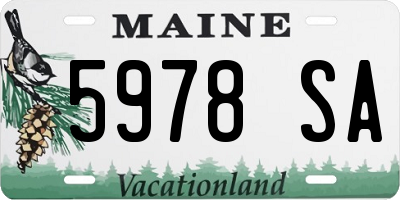 ME license plate 5978SA