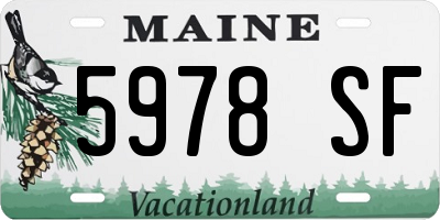ME license plate 5978SF