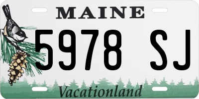 ME license plate 5978SJ