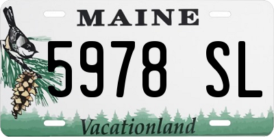 ME license plate 5978SL
