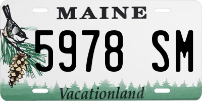 ME license plate 5978SM