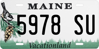 ME license plate 5978SU