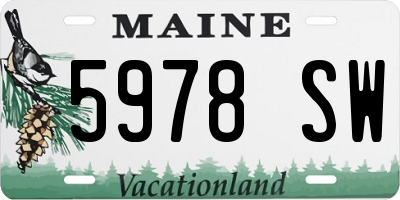 ME license plate 5978SW