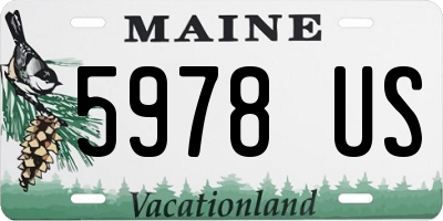 ME license plate 5978US