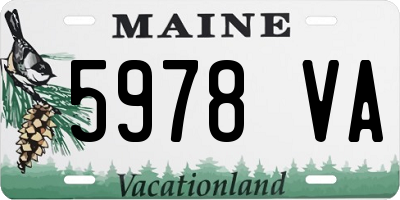 ME license plate 5978VA