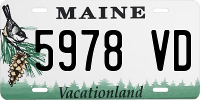 ME license plate 5978VD