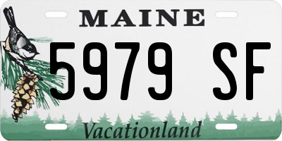 ME license plate 5979SF