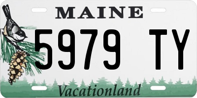 ME license plate 5979TY