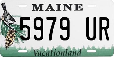 ME license plate 5979UR