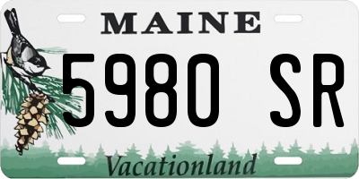 ME license plate 5980SR