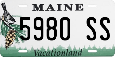 ME license plate 5980SS