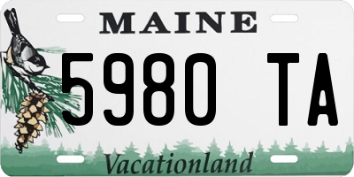 ME license plate 5980TA
