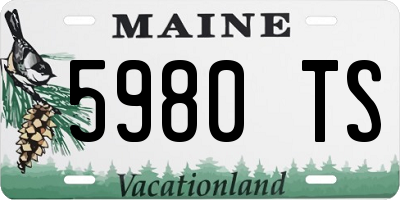 ME license plate 5980TS