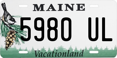 ME license plate 5980UL