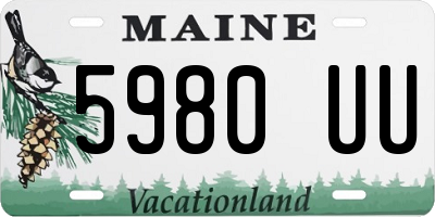 ME license plate 5980UU