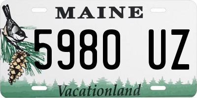 ME license plate 5980UZ