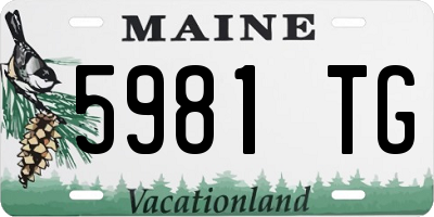 ME license plate 5981TG