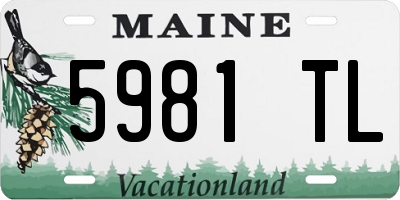 ME license plate 5981TL
