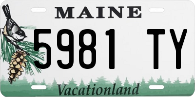 ME license plate 5981TY