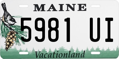 ME license plate 5981UI