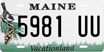 ME license plate 5981UU