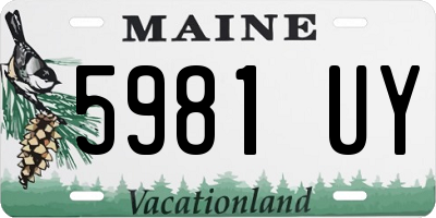 ME license plate 5981UY