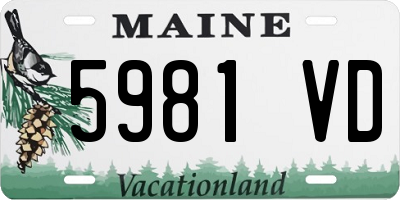 ME license plate 5981VD