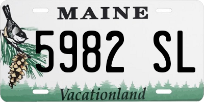ME license plate 5982SL