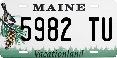 ME license plate 5982TU