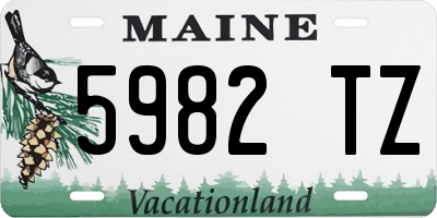 ME license plate 5982TZ