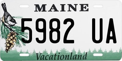 ME license plate 5982UA