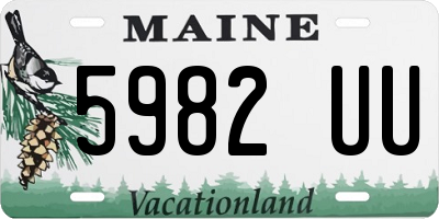 ME license plate 5982UU