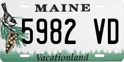 ME license plate 5982VD