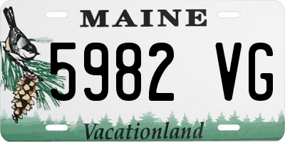 ME license plate 5982VG