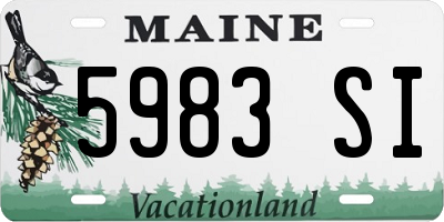 ME license plate 5983SI