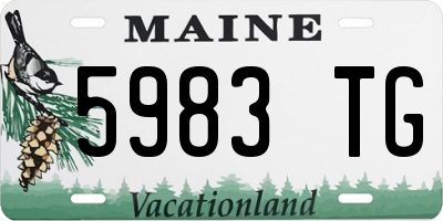 ME license plate 5983TG