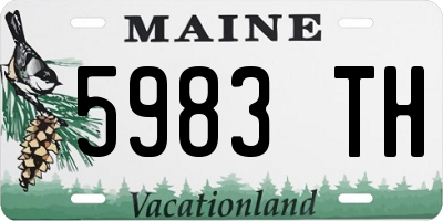 ME license plate 5983TH